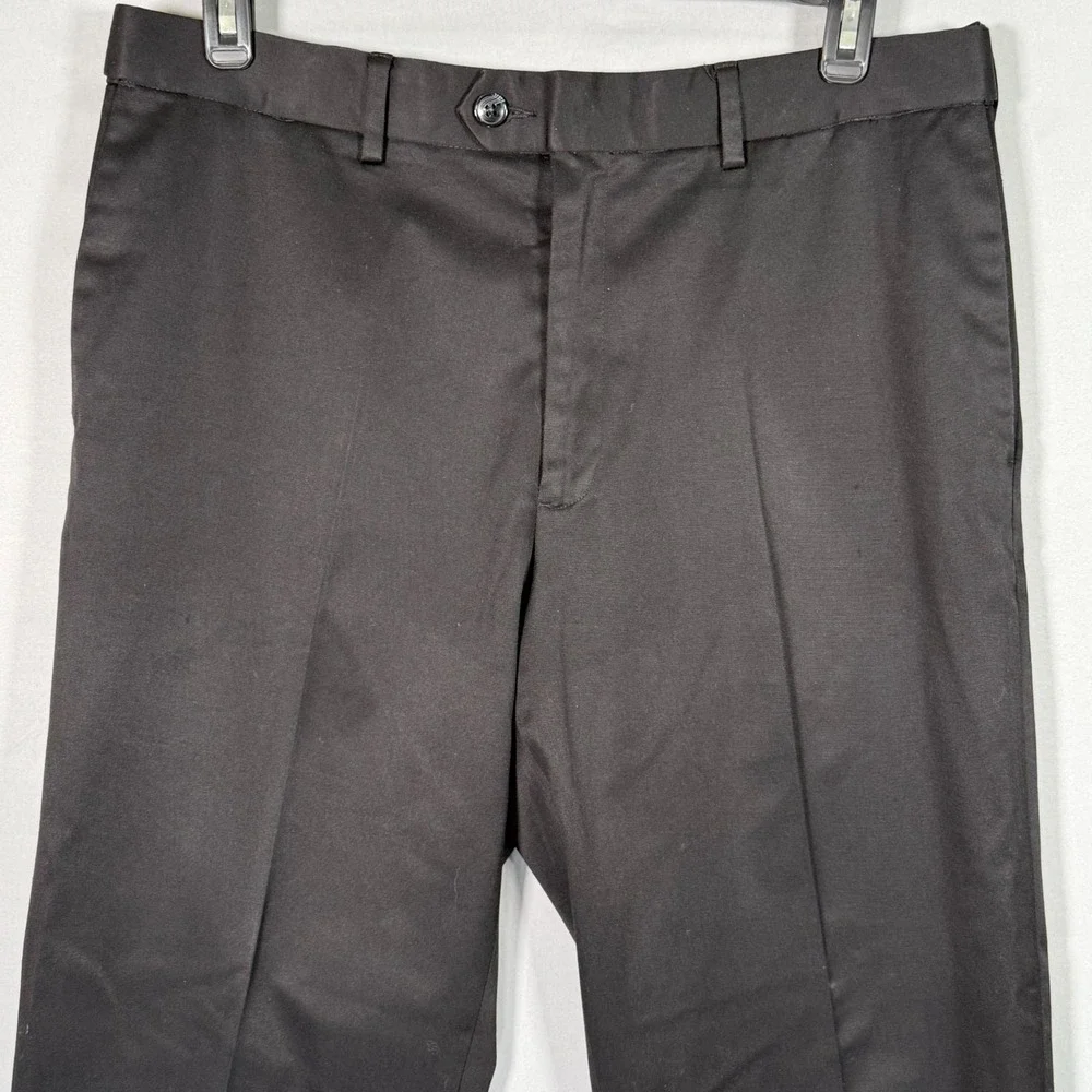 Perry Ellis Portfolio Black Dress Pants 34x32‎ Men's Business Casual Slacks - Picture 2 of 8